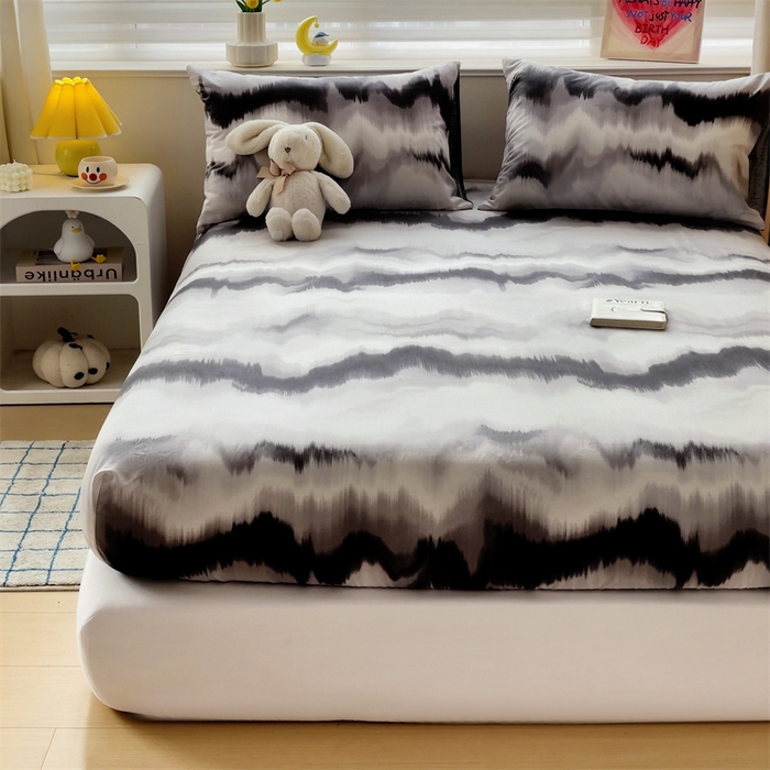 91家纺网 家纺一手货源 找家纺 名兮家居 2024新款全棉印花单床笠 流年