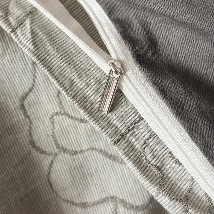 91家纺网 家纺一手货源 找家纺 ab家纺 2024新款全棉三层纱提花四件套系列-玫瑰 玫瑰灰