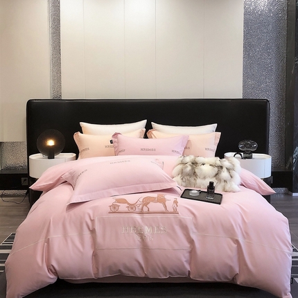 91家纺网 家纺一手货源 找家纺 （总）卡姿家纺 2024新款春夏轻奢全棉简约款四件套-可可玛