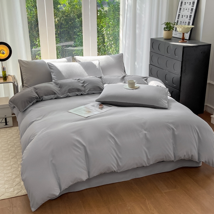 91家纺网 家纺一手货源 找家纺 （总）安力森/诚臻酒店用品酒店用品 2025新款ins博主风水洗棉磨毛双拼四件套