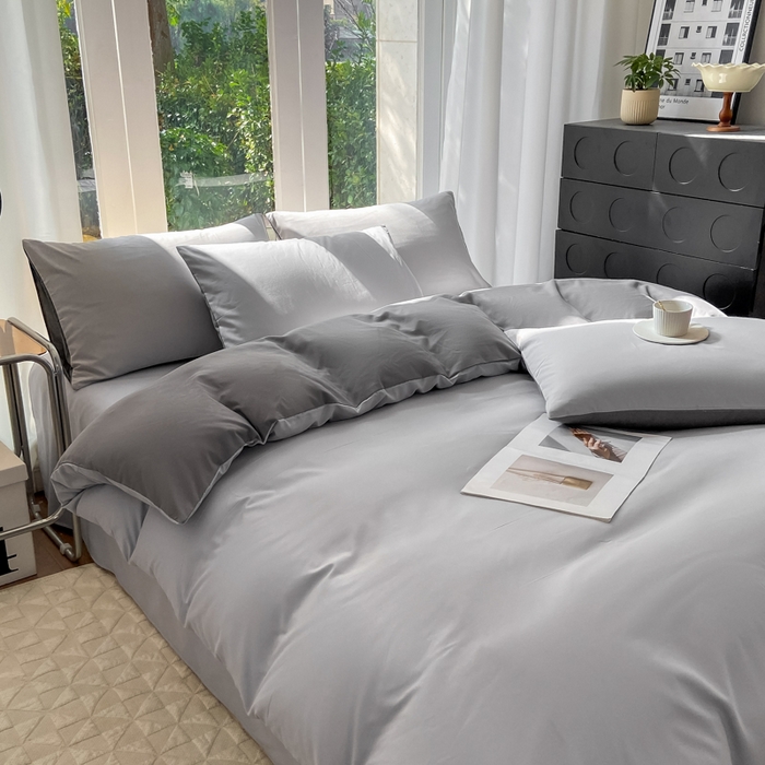 91家纺网 家纺一手货源 找家纺 （总）安力森/诚臻酒店用品酒店用品 2025新款ins博主风水洗棉磨毛双拼四件套