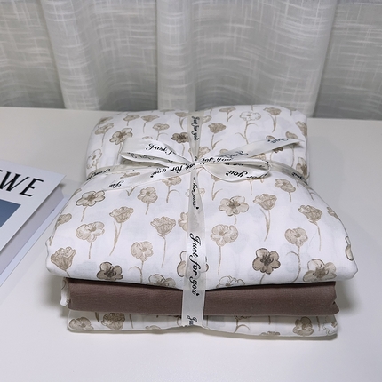 91家纺网 家纺一手货源 找家纺 （总）爱思佳 2024新款A类母婴全棉双层纱印花四件套