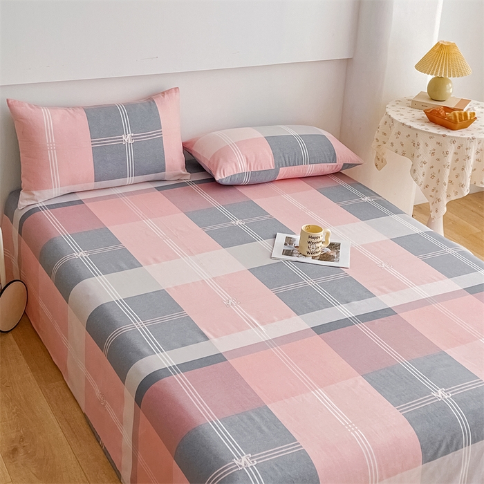 91家纺网 家纺一手货源 找家纺 宝时兰 2025新款纯色全棉加厚生态喷气纯棉床单学生单床单 欧风盛典