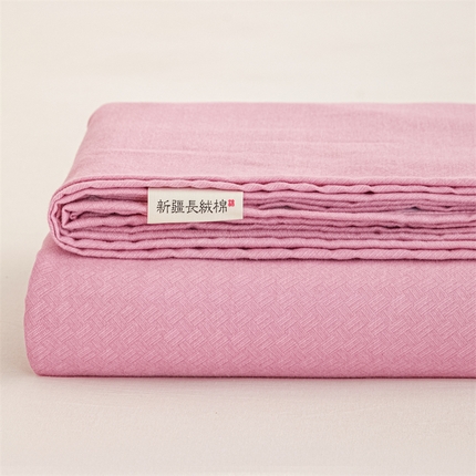 宝时兰 2025新款纯色全棉加厚生态喷气纯棉床单学生单床单 纯色-豆沙粉