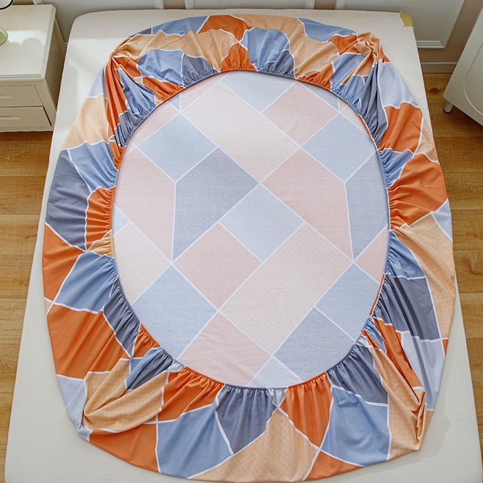 91家纺网 家纺一手货源 找家纺 宝时兰 2025新款A类加厚全棉床笠-印花款 时光桔