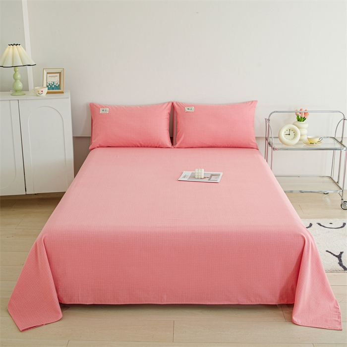 91家纺网 家纺一手货源 找家纺 宝时兰 2025新款纯色全棉加厚生态喷气纯棉床单学生单床单 纯色-玉