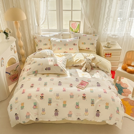 91家纺网 家纺一手货源 找家纺 （总）沐辰 2024新款13372全棉印花四件套（第二批）