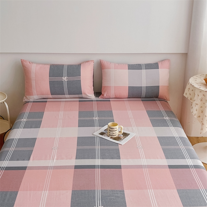 91家纺网 家纺一手货源 找家纺 宝时兰 2025新款纯色全棉加厚生态喷气纯棉床单学生单床单 欧风盛典