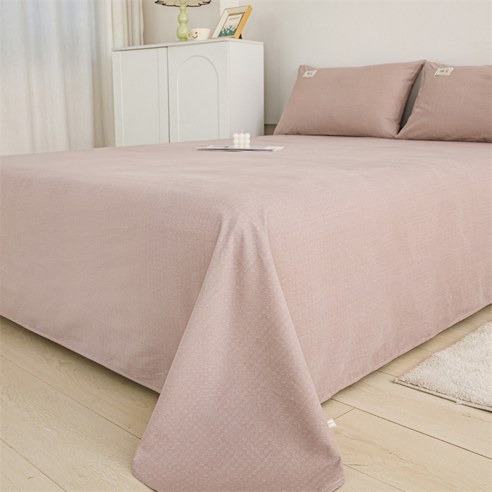 91家纺网 家纺一手货源 找家纺 宝时兰 2025新款纯色全棉加厚生态喷气纯棉床单学生单床单 纯色-卡其