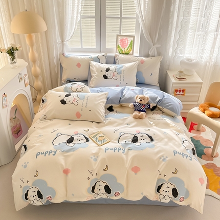 沐辰 2024新款13372全棉印花四件套（第二批） 噗噗小狗