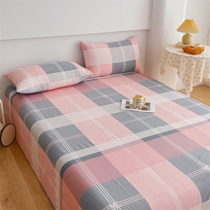 91家纺网 家纺一手货源 找家纺 宝时兰 2025新款纯色全棉加厚生态喷气纯棉床单学生单床单 欧风盛典