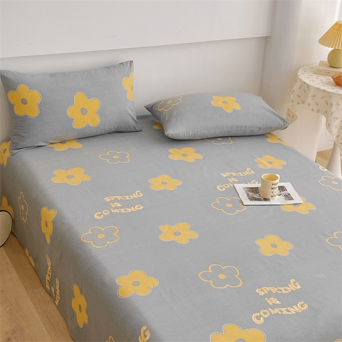 91家纺网 家纺一手货源 找家纺 宝时兰 2025新款纯色全棉加厚生态喷气纯棉床单学生单床单 花蜜