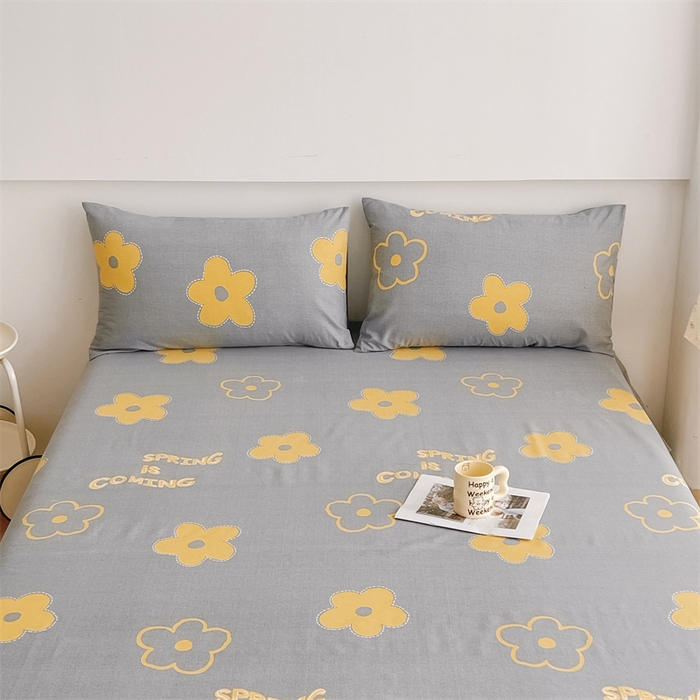 91家纺网 家纺一手货源 找家纺 宝时兰 2025新款纯色全棉加厚生态喷气纯棉床单学生单床单 花蜜