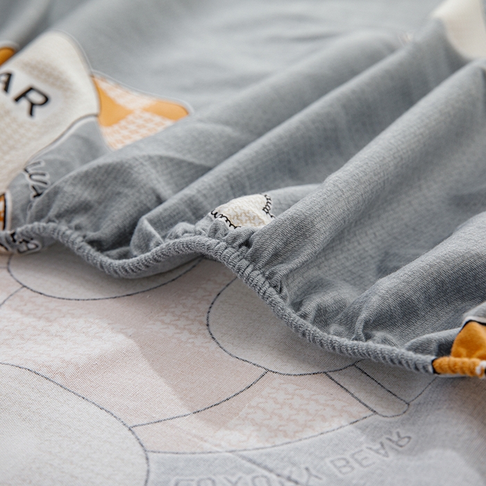 91家纺网 家纺一手货源 找家纺 宝时兰 2025新款A类加厚全棉床笠-印花款 玩偶熊