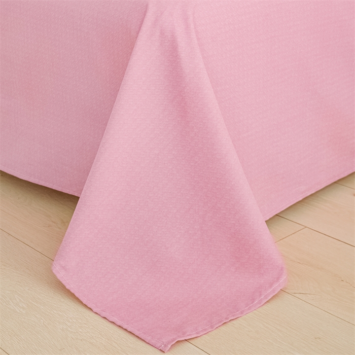 91家纺网 家纺一手货源 找家纺 宝时兰 2025新款纯色全棉加厚生态喷气纯棉床单学生单床单 纯色-豆沙粉