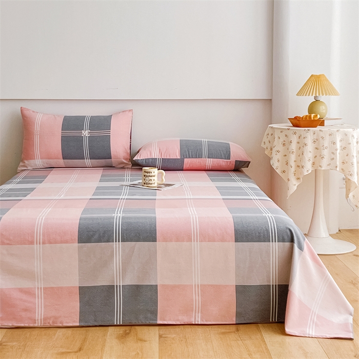 91家纺网 家纺一手货源 找家纺 宝时兰 2025新款纯色全棉加厚生态喷气纯棉床单学生单床单 欧风盛典