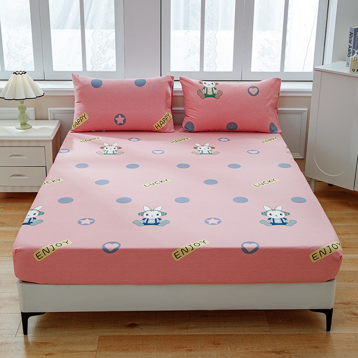 91家纺网 家纺一手货源 找家纺 宝时兰 2025新款A类加厚全棉床笠-印花款 兔梦心语