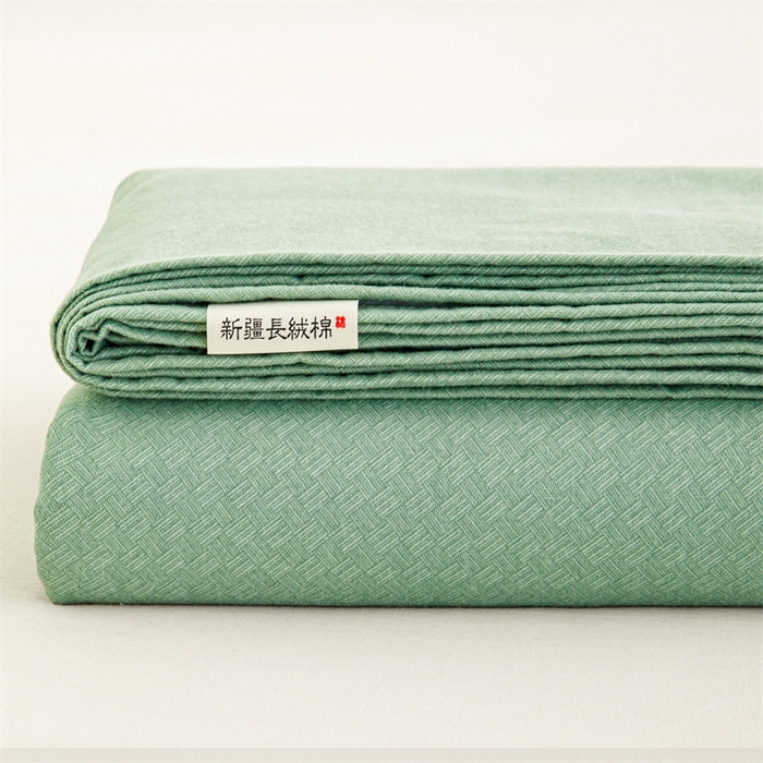 91家纺网 家纺一手货源 找家纺 宝时兰 2025新款纯色全棉加厚生态喷气纯棉床单学生单床单 纯色-绿