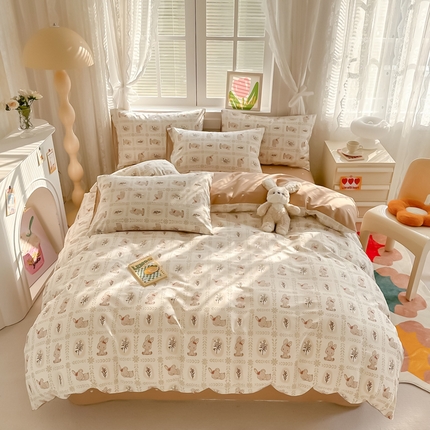 沐辰 2024新款13372全棉印花四件套（第二批） 连连看