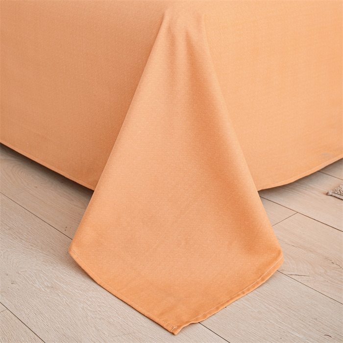 91家纺网 家纺一手货源 找家纺 宝时兰 2025新款纯色全棉加厚生态喷气纯棉床单学生单床单 纯色-桔