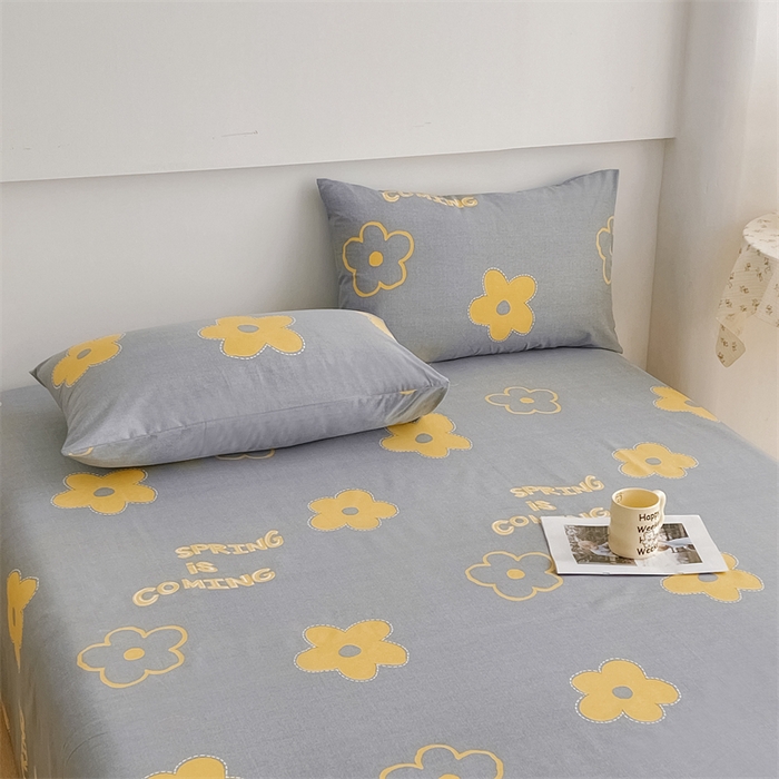 91家纺网 家纺一手货源 找家纺 宝时兰 2025新款纯色全棉加厚生态喷气纯棉床单学生单床单 花蜜