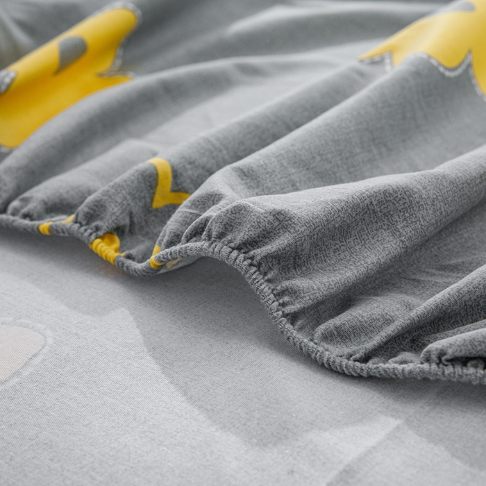 91家纺网 家纺一手货源 找家纺 宝时兰 2025新款A类加厚全棉床笠-印花款 花蜜灰