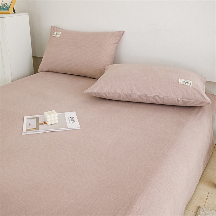 91家纺网 家纺一手货源 找家纺 宝时兰 2025新款纯色全棉加厚生态喷气纯棉床单学生单床单 纯色-卡其