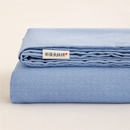 宝时兰 2025新款纯色全棉加厚生态喷气纯棉床单学生单床单 纯色-蓝