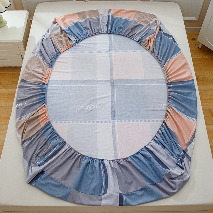 91家纺网 家纺一手货源 找家纺 宝时兰 2025新款A类加厚全棉床笠-印花款 卡希尔-蓝