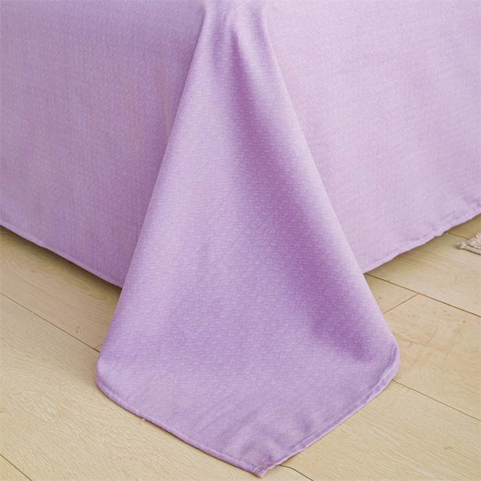 91家纺网 家纺一手货源 找家纺 宝时兰 2025新款纯色全棉加厚生态喷气纯棉床单学生单床单 纯色-紫
