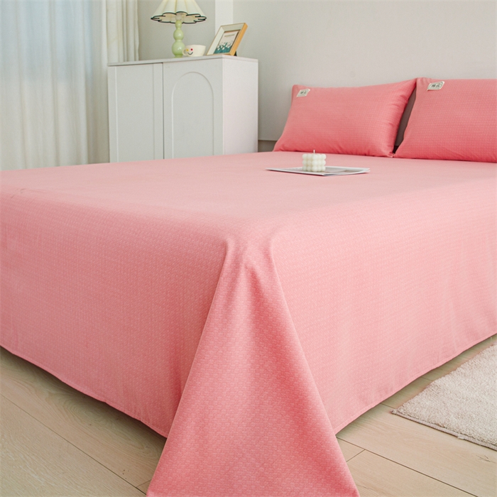 91家纺网 家纺一手货源 找家纺 宝时兰 2025新款纯色全棉加厚生态喷气纯棉床单学生单床单 纯色-玉