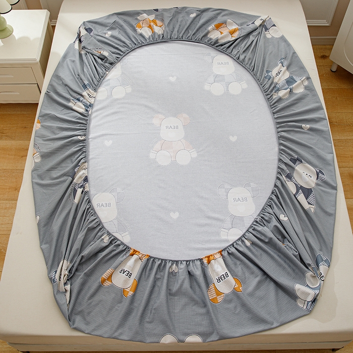 91家纺网 家纺一手货源 找家纺 宝时兰 2025新款A类加厚全棉床笠-印花款 玩偶熊