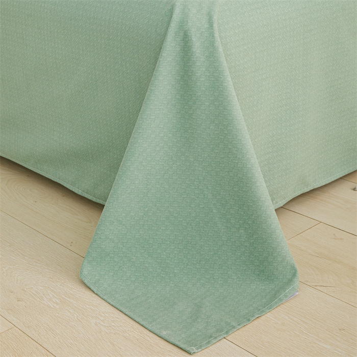 91家纺网 家纺一手货源 找家纺 宝时兰 2025新款纯色全棉加厚生态喷气纯棉床单学生单床单 纯色-绿