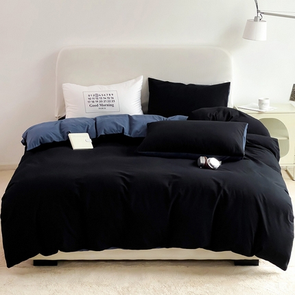 91家纺网 家纺一手货源 找家纺 （总）梦家居 2024新款全棉水洗棉混搭四件套-冰岛系列