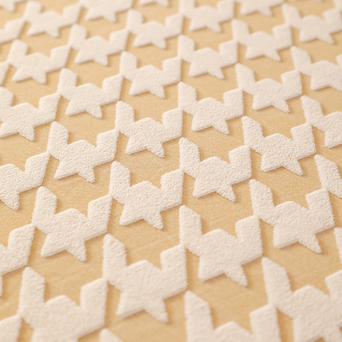 91家纺网 家纺一手货源 找家纺 千彤沙发垫 2024常规款粗线棉麻千鸟格沙发套 米黄