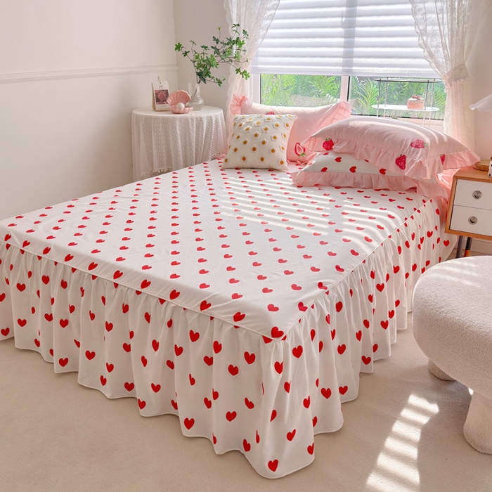 91家纺网 家纺一手货源 找家纺 （总）亲亲公主 2025新款全棉韩版印花床裙四件套