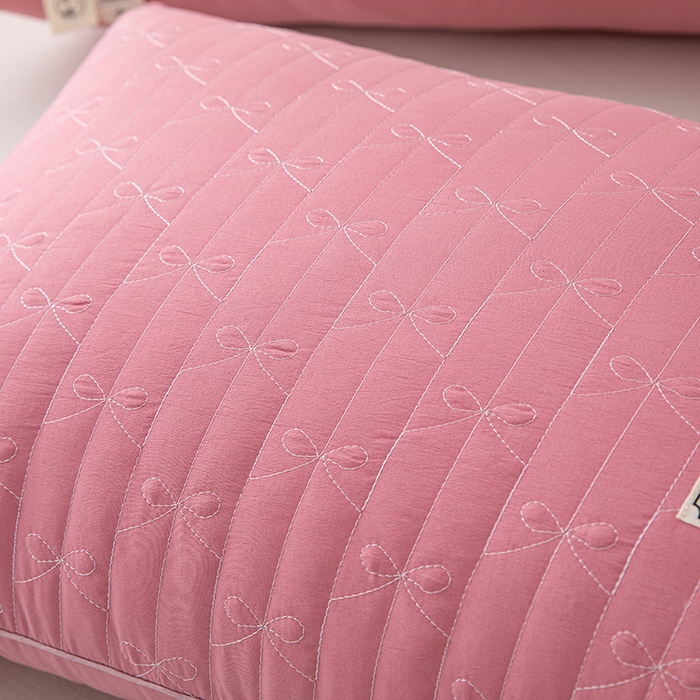 91家纺网 家纺一手货源 找家纺 织布人 2024新款枕芯绗缝水洗棉麻亚麻生活立体枕头护颈椎助睡眠枕芯 亚麻生活-单边中枕红色48*74cm