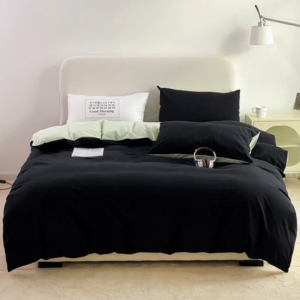 91家纺网 家纺一手货源 找家纺 （总）梦家居 2024新款全棉水洗棉混搭四件套-冰岛系列