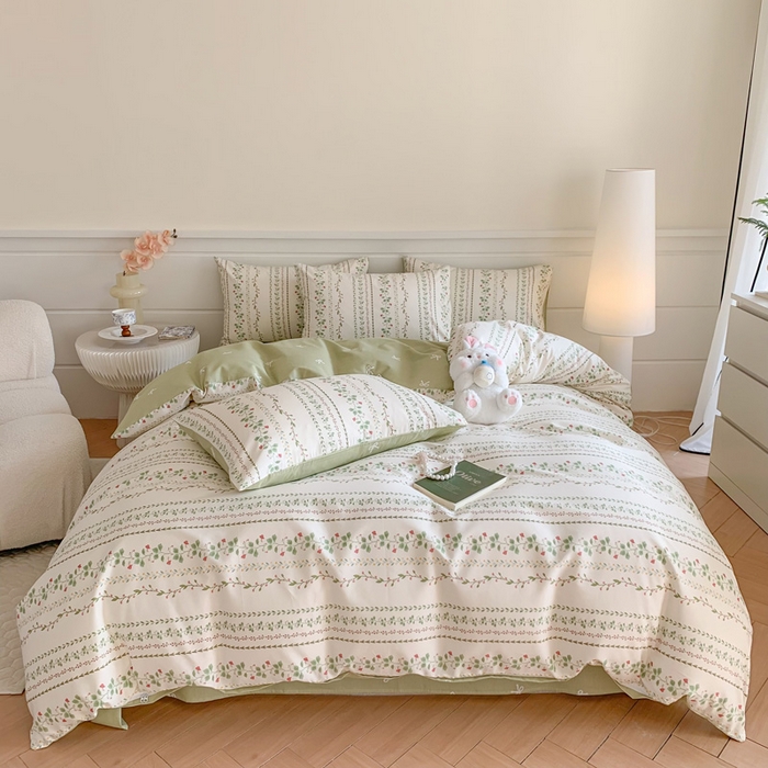 91家纺网 家纺一手货源 找家纺 澳萝拉 2024新款全棉40支13070碎花系列单被套 甜心藤