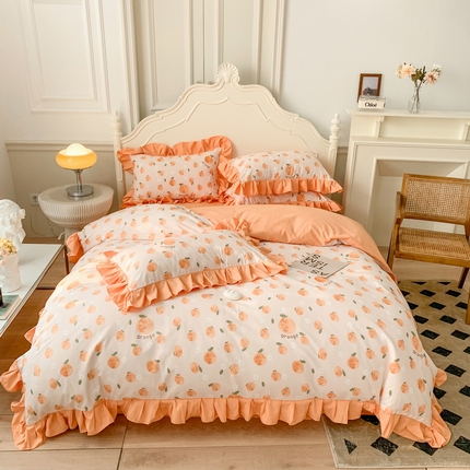 91家纺网 家纺一手货源 找家纺 （总）吾欢心 2025新款法式A类有氧双层纱四件套