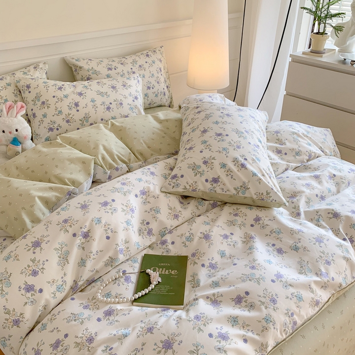 91家纺网 家纺一手货源 找家纺 澳萝拉 2024新款全棉40支13070碎花系列单被套 花小莱-兰