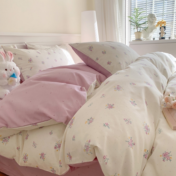 91家纺网 家纺一手货源 找家纺 澳萝拉 2024新款全棉40支13070碎花系列单被套 紫汀兰