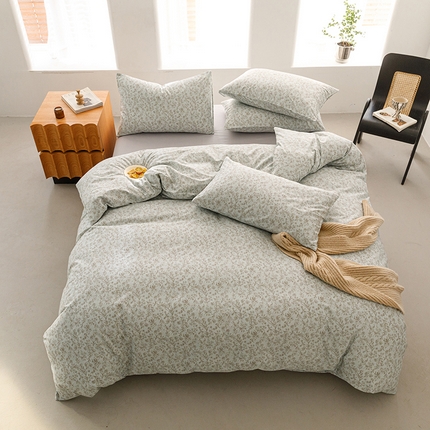 91家纺网 家纺一手货源 找家纺 （总）倾慕家纺 2024新款典雅风全棉13370简约印花系列四件套