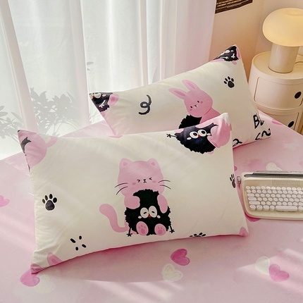 91家纺网 家纺一手货源 找家纺 （总）倾慕家纺 2024新款时尚风全棉13070亲肤印花系列单枕套