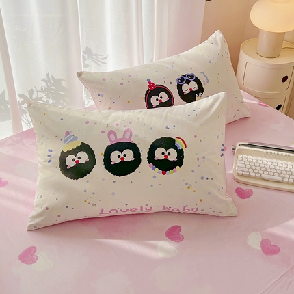 91家纺网 家纺一手货源 找家纺 （总）倾慕家纺 2024新款时尚风全棉13070亲肤印花系列单枕套