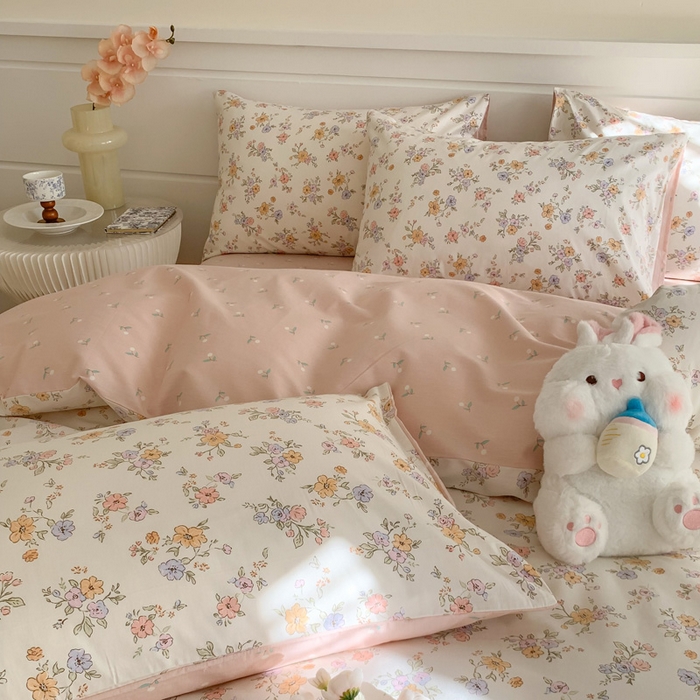 91家纺网 家纺一手货源 找家纺 澳萝拉 2024新款全棉40支13070碎花系列单被套 花小莱-粉