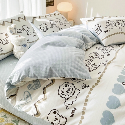 倾慕家纺 2024新款时尚风全棉13070亲肤印花系列单被套 布拉格调