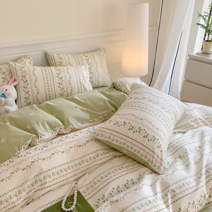 91家纺网 家纺一手货源 找家纺 澳萝拉 2024新款全棉40支13070碎花系列单被套 甜心藤