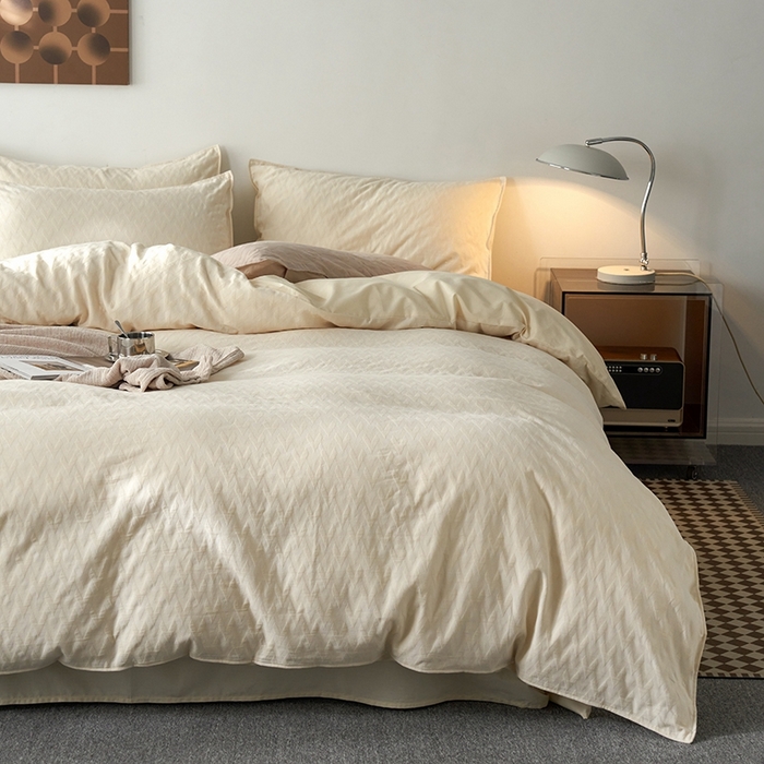 91家纺网 家纺一手货源 找家纺 宜代光年 2024新款60s全棉三层纱四件套 威廉