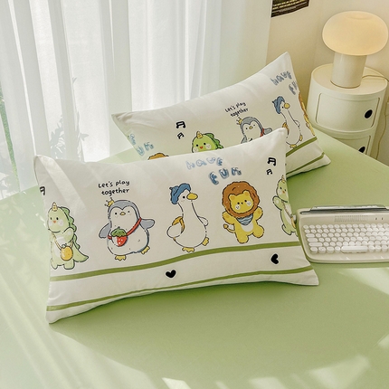 91家纺网 家纺一手货源 找家纺 （总）倾慕家纺 2024新款时尚风全棉13070亲肤印花系列单枕套